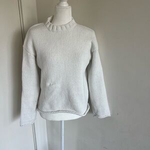 Bershka Off-White Turtleneck Sweater